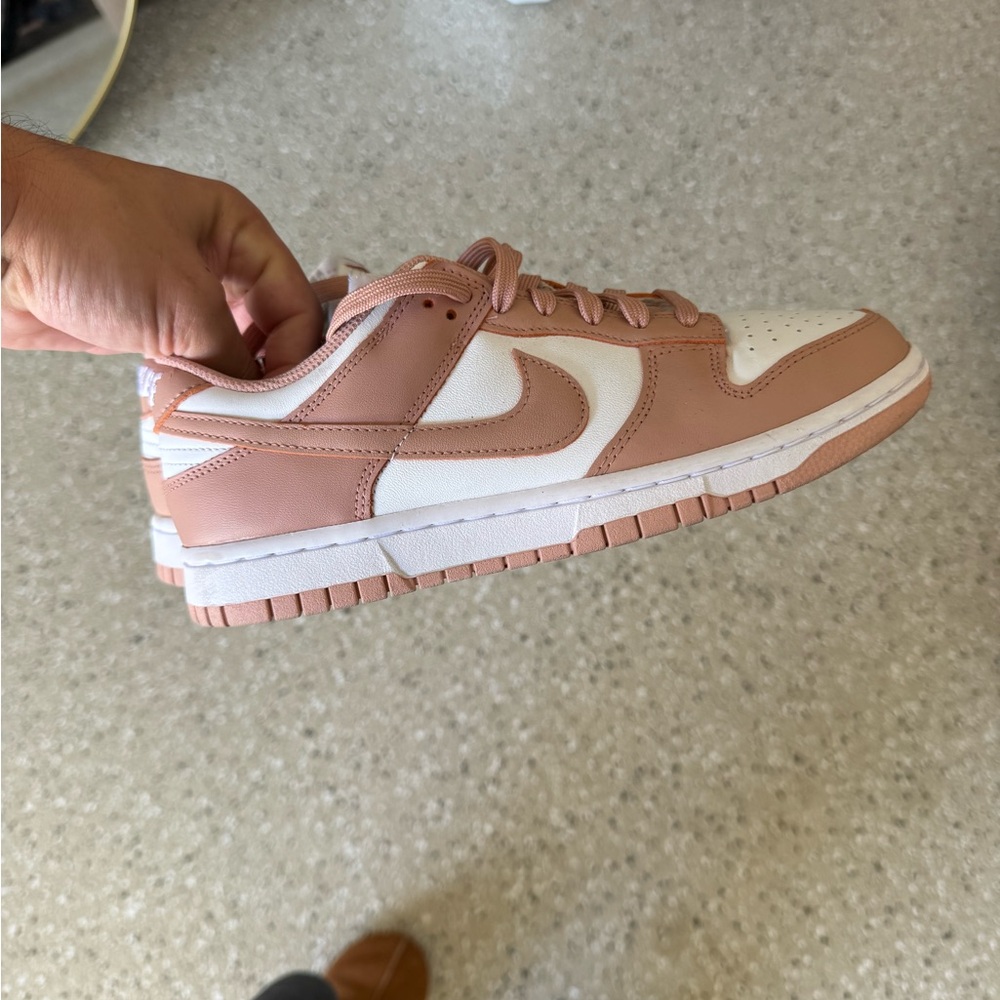 Nike Dunk Low in Desert Rose and White